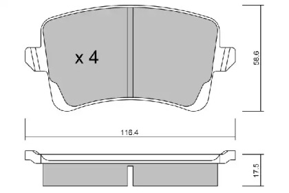 Комплект тормозных колодок AISIN BPVW-2009